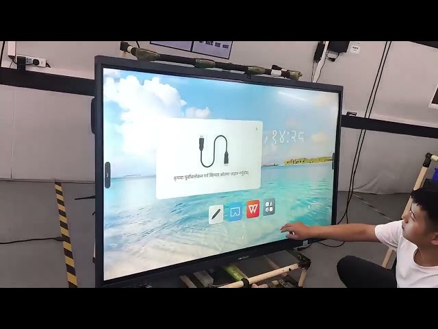 ITATOUCH 4K Interactive Flat Panel Android 14.0 OS Windows Compatible Built-In Camera And Microphone