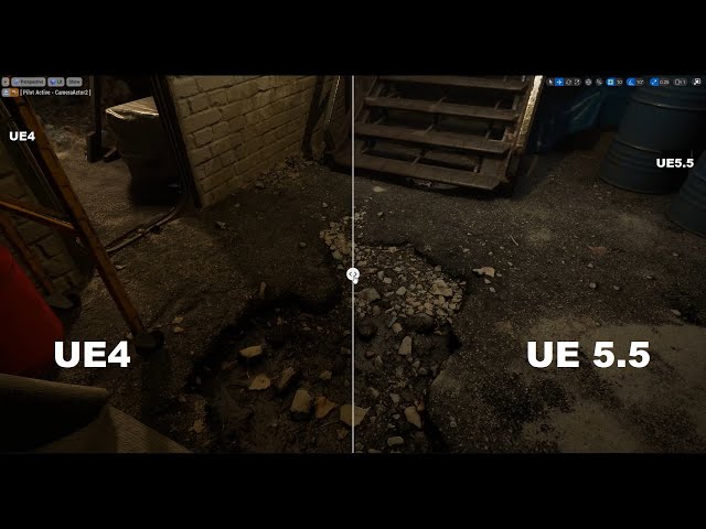 Unreal engine 4.27 RT vs Unreal engine 5.5 Lumen HWRT (UE4 vs UE5)