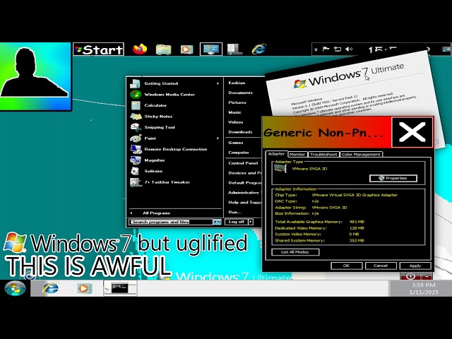 I Created the ACTUAL ugliest and most unusable Windows 7 VM possible ever