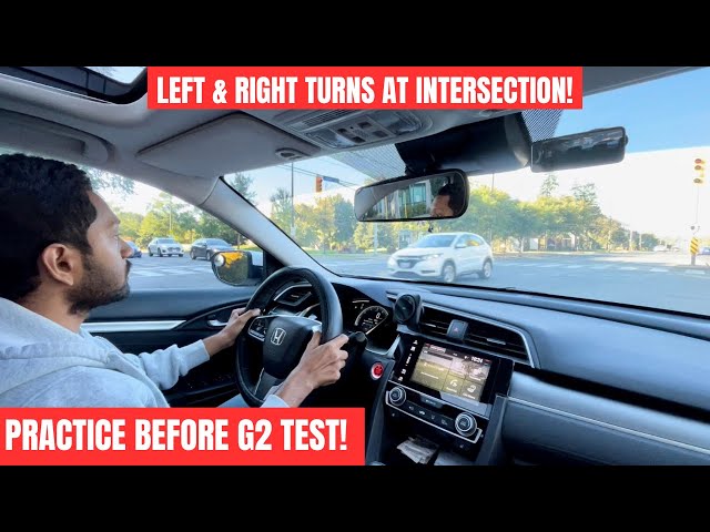 G2 Test Ontario | HOW TO TURN LEFT and RIGHT at a MAJOR INTERSECTION| Beginner Driver Lesson#g2test