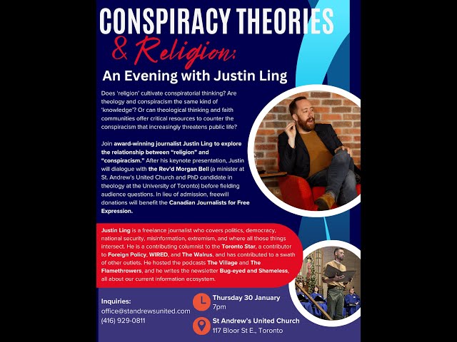 Conspiracy Theories & Religion: An Evening with Justin Ling