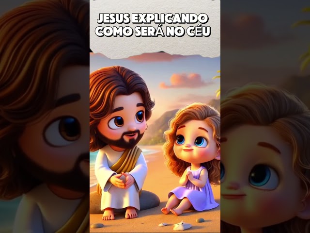 JESUS explicando como será no céu 😍😍 #jesus #historias #desenho #biblia #cristao #animação