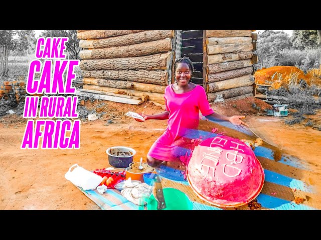 Baking my birthday cake in the village using sand//Village celebrations // Part 2