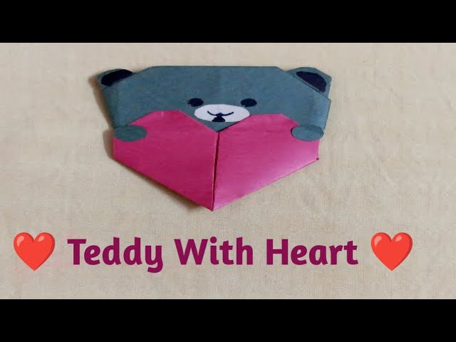 Origami Taddy With A Heart | Origami Taddy | Origami Heart