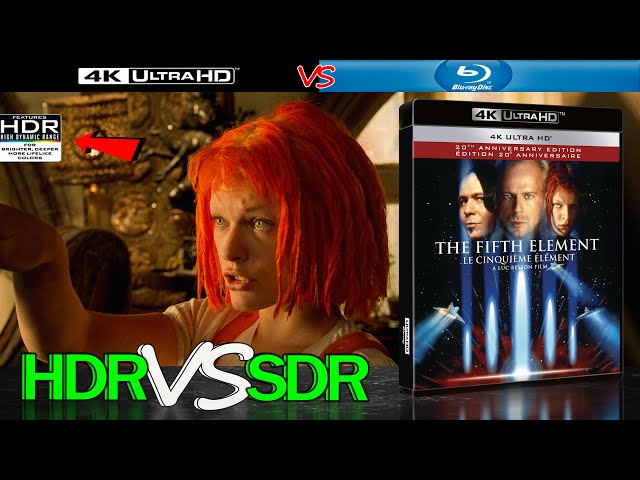 The Fifth Element 1997 HDR ANALYSIS 4K Blu Ray vs 1080p BD SDR 100nits #TRUE_DIFFERENCE