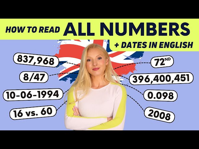 How to read ALL NUMBERS in English - BIG NUMBERS, Decimals, Dates, Fractions, Phones, Ordinals