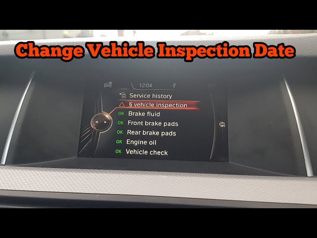 How To Change Vehicle Inspection Date on BMW