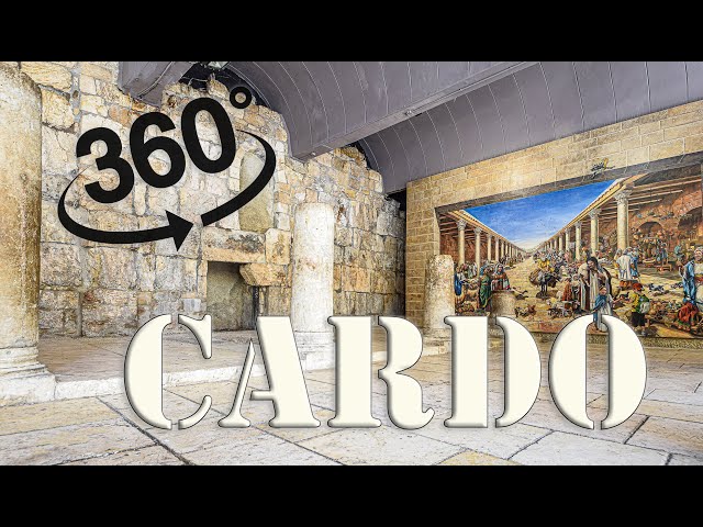 The Cardo Street in the Jewish Quarter of the Old City of Jerusalem in 360°