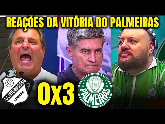 REAÇÕES DO ULISSES COSTA, ENERGIA 97 E JOVEM PAN à VITÓRIA DO PALMEIRAS INTER LIMEIRA 0X3 PALMEIRAS