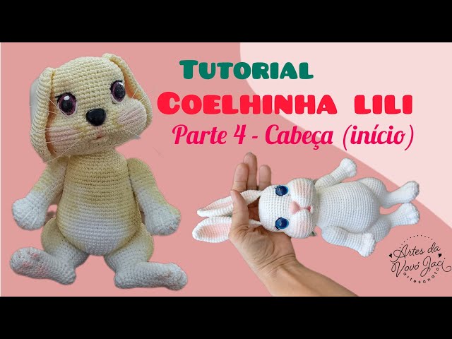 Amigurumi - Step by Step of the articulated bunny Lili - Part 4 - Head (Beginning)