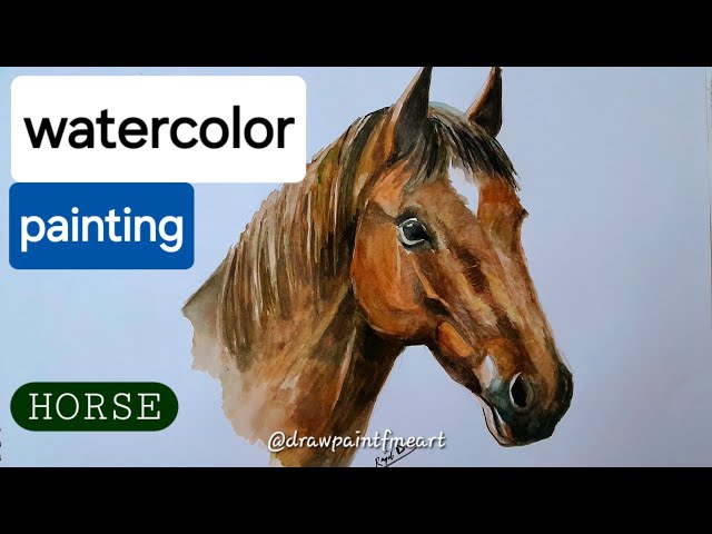 EASY Horse Painting Tutorial | Horse Head |Watercolor Painting