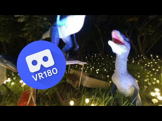 [VR180 VR 3D] Changi Jurassic Mile Velociraptor Dinosaurs Singapore | Virtual Reality Oculus