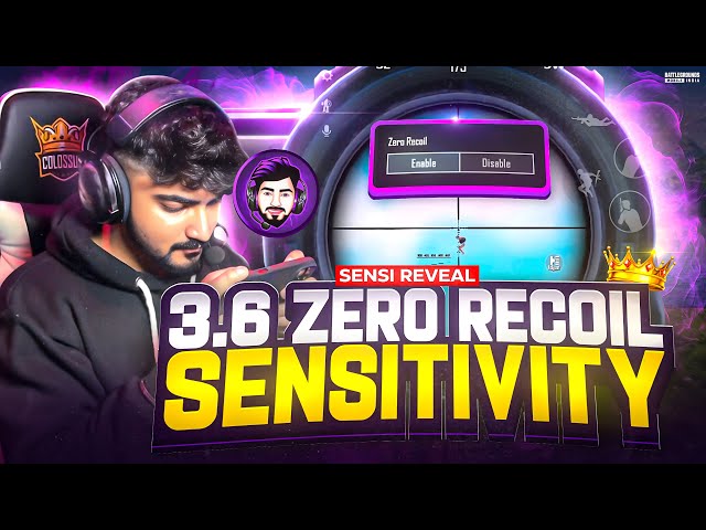 MY ZERO RECOIL SENSITIVITY REVEALED 😱 BGMI 3.6 UPDATE LASER SPRAY SENSITIVITY 🔥