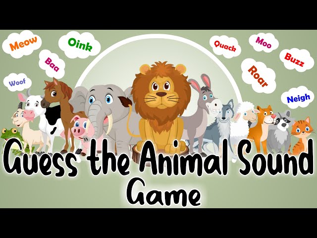 Animal Sounds for Kids | Guess the Animal Sound Game | Animal Sounds Quiz