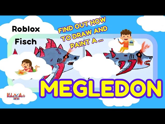 How To Draw And Paint A Megalodon Roblox Fisch Fun