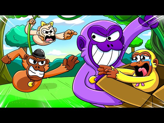 New Poppy Playtime Animation // CATNAP FAMILY, but They're GORILLA TAG?! | Games Cartoon Animation