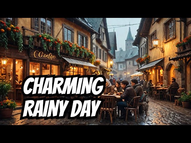 A Day in the Life of an Italian Medieval Village on a Rainy Day: 4k 60fps Walking Tour