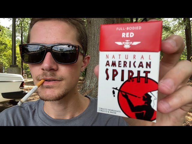 Smoking an American Spirit "Full-Bodied" Red Cigarette - Review