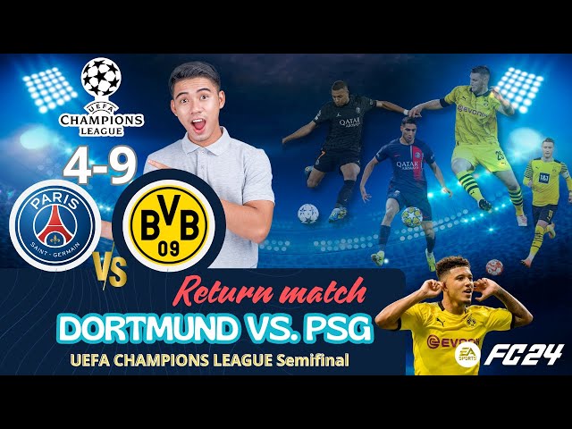 PSG vs Borussia Dortmund 🔥 || The Return Match || UEFA Champions League || EA FC 24 Gameplay