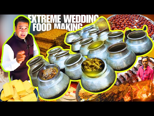 Extreme wedding food making at delhi  Nahari biryani, mutton  kebab, butter chicken  wedding food