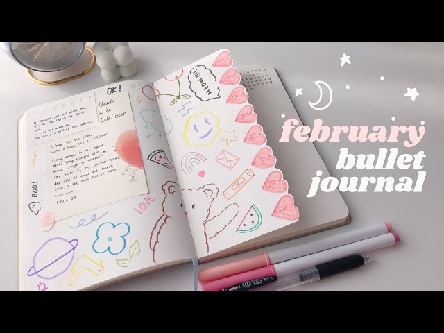 plan with me february 2023 | pink theme🌷🌸