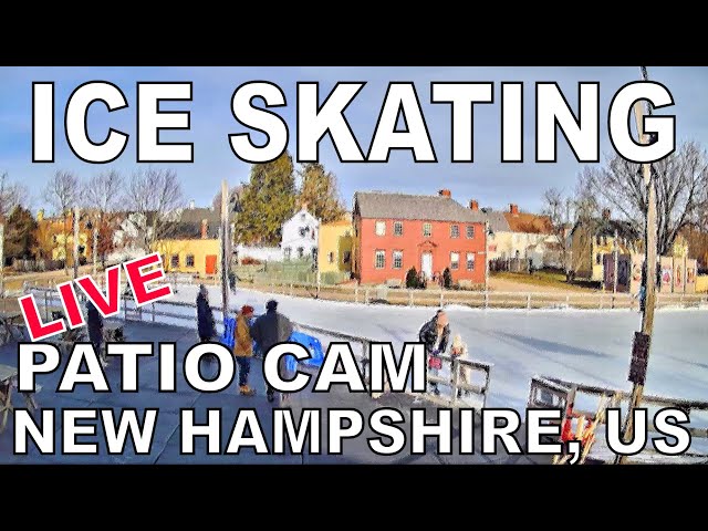 Live Ice Skating - Patio Cam at Strawbery Banke, New Hampshire