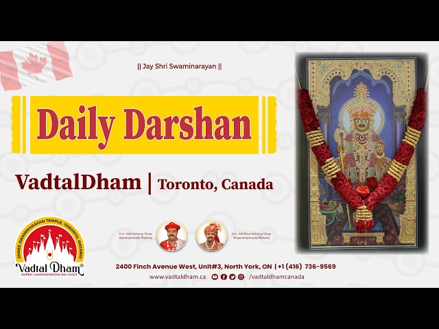 DAILY DARSHAN | Vadtal Dham | Toronto, Canada 🇨🇦