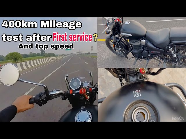 Meteor 350 2024 After first service Mileage ? || कितने की mileage मिला || adorable travelers