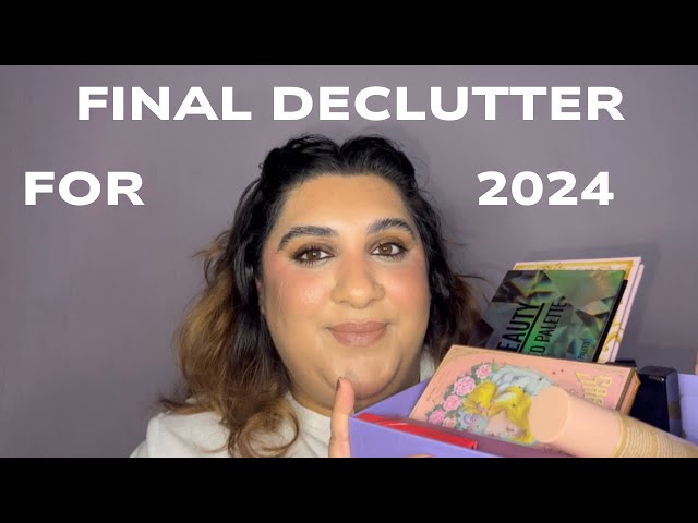 Declutter my makeup with me | last declutter for 2024!