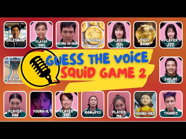 SQUID GAME 2 QUIZ 😱🎲🦑 Guess the Characters by Their Voice 🔊| Quiz Wiz ✅