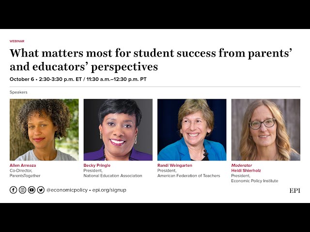 What matters most for student success from parents’ and educators’ perspectives