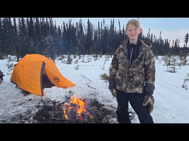 12 Yrs Old & Alone in Alaska's Backcountry - Solo Winter Camping