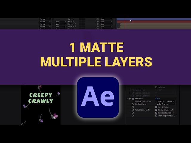 How to Use Set Matte in After Effects | One Matte for Multiple Layers