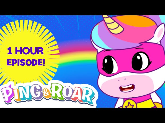 🦄 Unicorn Cartoon for Kids 🦄 | 1 Hour Mashup | Ping & Roar | 02