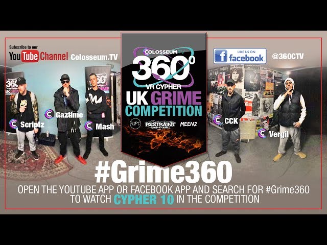 360º VR Cypher 10 - UK Grime Competition – Leeds - Gaztime, Mash, CCK, Scriptz, Virgil