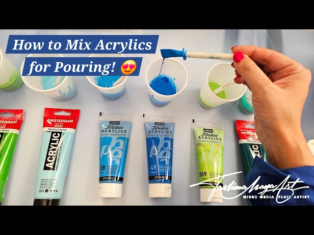 Acrylic Pouring Mixing Technique You NEED To Know! #fluidart #arttherapy #abstract