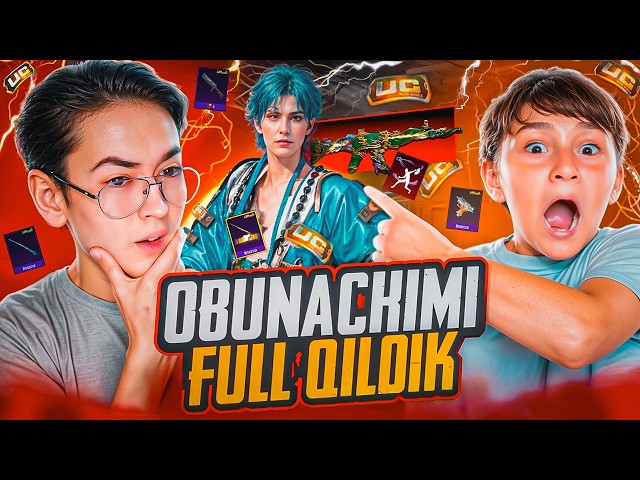 $25 000 UC!🔥OPEN CASE TEKINGA OBUNACHIM AKKAUNTINI KUCHAYTIRIB BERDIM💀| avagadro pubg |