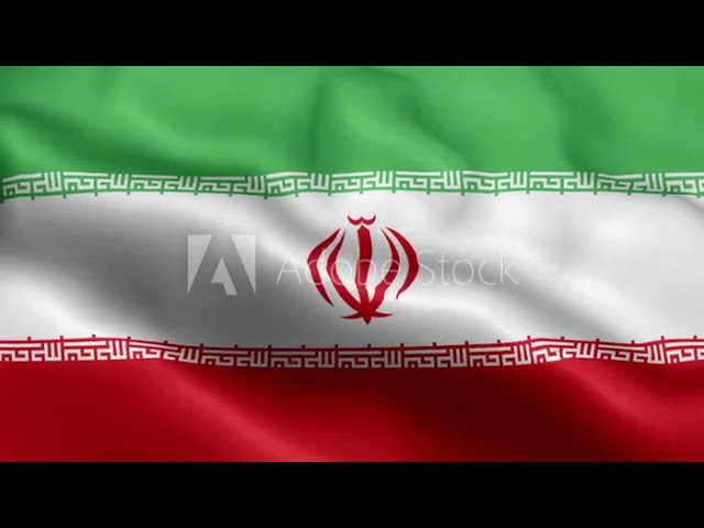 4k render Iran Flag video waving in wind Iran Flag rendering animation