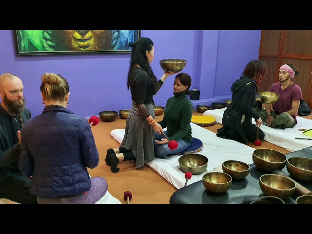 Singing Bowl and Gong Training in  Nepal