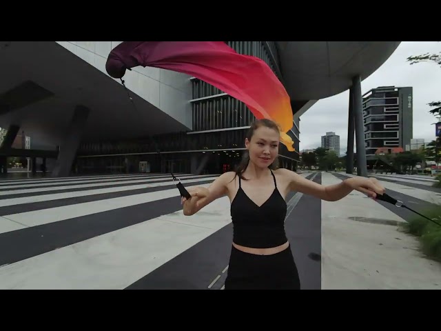 Veil Poi Dancer Albi Alieva - Taipei Performance Art Center VR 180 3D (Rem Koolhaas)