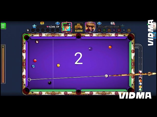 8 Ball pool... top 3 best trick shots.. Venice 150M game play #8ballpool