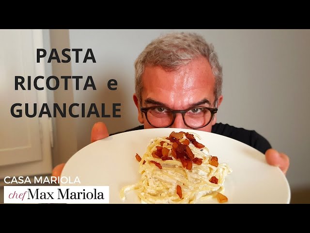 PASTA PECORARA Roman STYLE with RICOTTA and GUANCIALE - Recipe by Chef Max Mariola