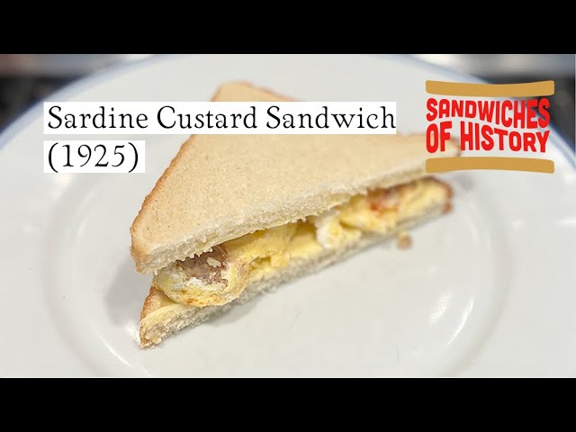 Sardine Custard Sandwich (1925) on Sandwiches of History⁣