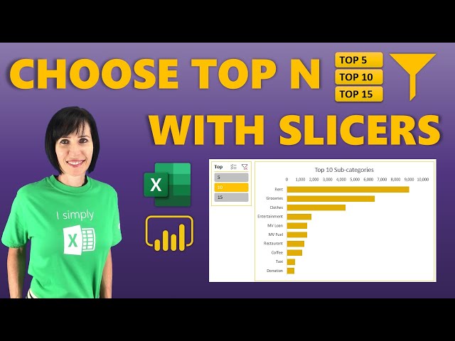 Display Different Top n from a Slicer - EASY Trick Works in Excel or Power BI