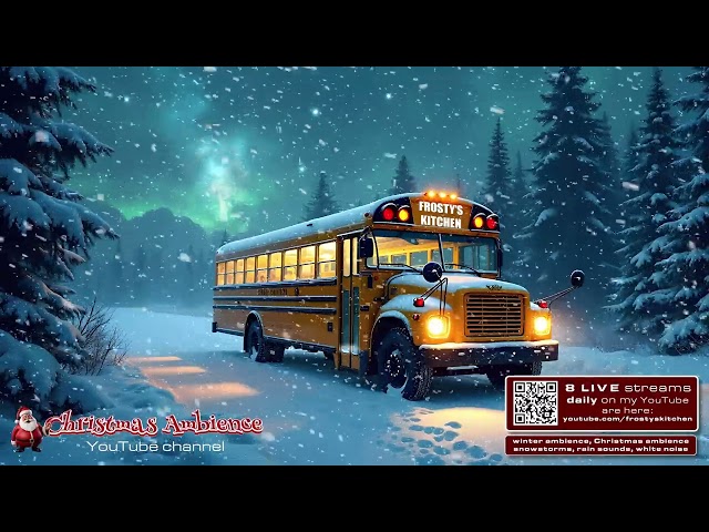 Relaxing Christmas Ambience   Holiday Vibes   Snowstorm Sounds 131