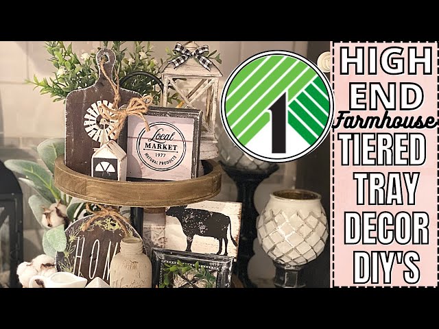 ⭐️DOLLAR TREE TIERED TRAY DECOR DIY'S | CHEAP AND EASY FARMHOUSE DOLLAR TREE DIY'S ⭐️