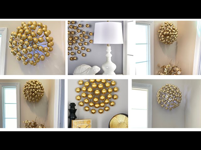 Modern Wall Decor You’ll Love in 2021 || Gold-Finished Ball Burst DIY