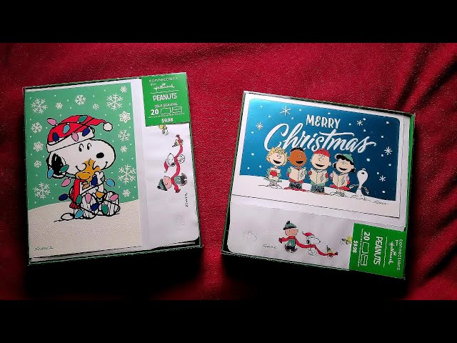 🎄2 more Hallmark Peanuts Christmas🎅Card Set Unboxings