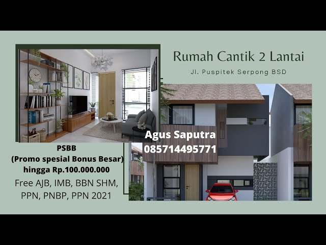 Rumah Cantik BSD 2 Lantai Harga Terjangkau