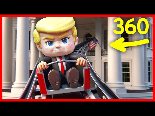 I built a Roller Coaster in the White House // TRUMP President Ride 360